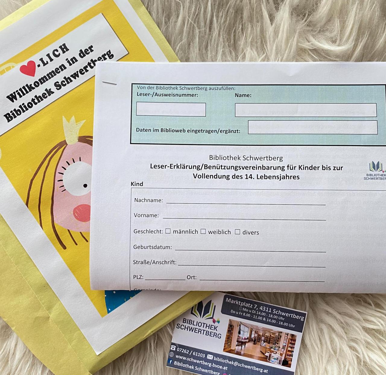 Formular zur Einschreibung