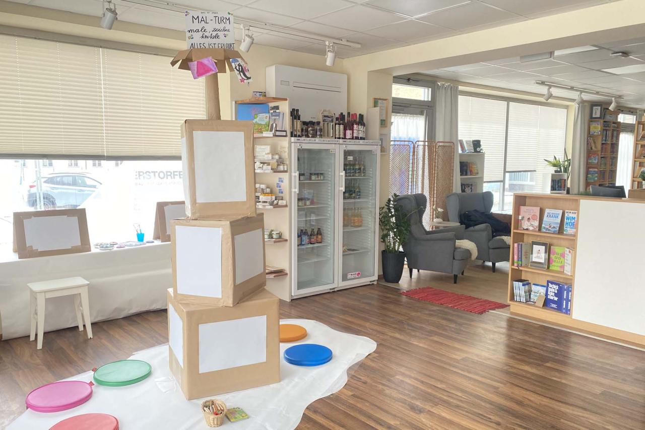 Malbereiche in der Bibliothek