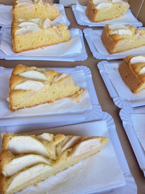 Köstlich aussehender Apfelkuchen